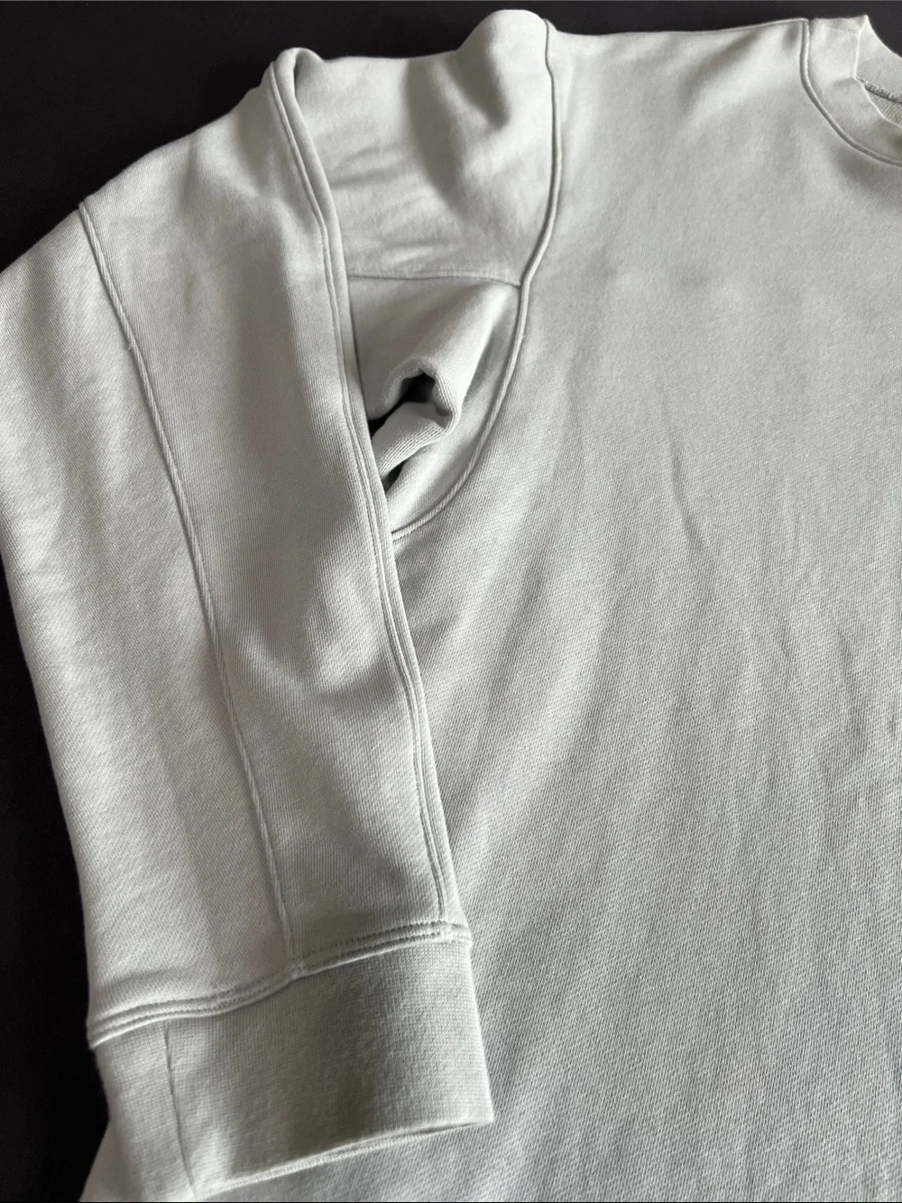 lululemon athletica Light Gray Crewneck Sweatshirt with Chest Logo